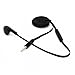 Flat Cable Black Handsfree Mono Headset Single Earphone Earbud Microphone for iPhone 5S 5C, 5, 5G, 4S 4 - iPod Touch, Nano - Samsung Galaxy S5 S4 S3 S2 Mini Sport Active / Galaxy NOTE 3 2 1 / Galaxy Avant, HTC ONE M8 / MAX / Remix, LG G2 G3 G Flex / G Vista, Blackberry Z10 Q10 Z30 Q5, Motorola Droid / RAZR / MAXX / HD / Ultra / Moto X G, iPad, iPad Air, iPad Mini / Mini 2, Galaxy Tab TabPro Note Tablets, All Smartphones and Tablets