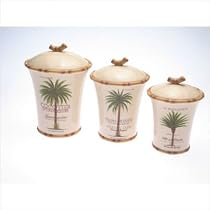 Certified International Palm Island 3-Piece Canister Set
