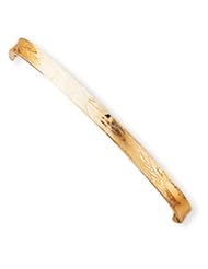 14k Gold 3/16 Oversize Diamond-cut Concave Hinged Bangle Bracelet