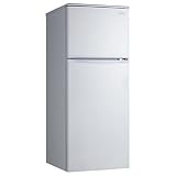 9.1 cu. ft. Mid-Sized Apartment Refrigerator With Reversible Door Hinge Crystal Vegetable Crisper Frost-Free Operation CanStor Beverage Dispenser & In