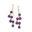 14k Gold & Faceted Amethyst Dangle Earrings