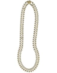 Freshwater Pearl & 4 mm Gold Balls Necklace in 14K Yellow Gold