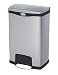 Rubbermaid Commercial Slim Jim Front Step-On Trash Can, Stainless Steel, 13 Gallon, Black (1901992)