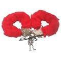 Red Furry handcuffs, love Cuffs