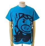 豊天商店(ブーデンしょうてん) 海豚のごとく スラブ天竺半袖TシャツSターコイズブルー