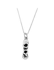 Sterling Silver One Sided Snowboard Necklace