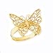 14k Gold Butterfly Scroll Ring- Sizes 5-9