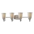 Minka Clairemont Brushed Nickel 4 Light Bath 6454-84