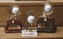 Hole-In-One Golf Trophy with Wood Base