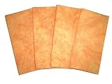 ArtisanStreet's Butterscotch Beige Design Two-Ply Batik Napkins Set of 4. Reversible Construction with Topstitching. Machine Washable, No Iron. Hand Crafted, Limited Edition.