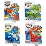4 Pack Set: Playskool Transformers Rescue Bots Boulder, Blades, Chase and Heatwave the Rescue Dinobot Figures

