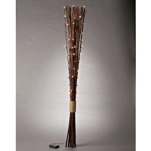 Prelit Art Christmas Trees - Gerson 38623 - 48" Dark Brown Straight Willow Battery Operated LED Lighted Branch with Timer (60