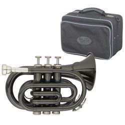Jean Baptiste JBPT384BX Pocket Trumpet (Black)