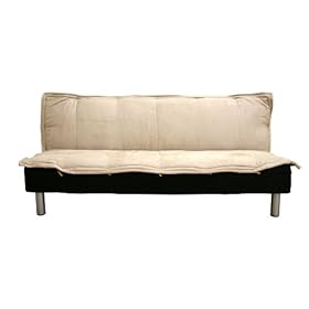 Baxton Studio Fabiana Tan Futon-Style Convertible Sofa with an Asian Flair