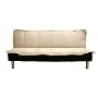 Baxton Studio Fabiana Beige-Microfiber Convertible Futon Sofa Bed