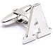 Letter A Initial Cufflinks Cuff Links Silver new