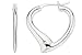 Sterling Silver Diamond Heart Earrings