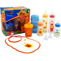Evenflo - Zoo Friends Decorated Bottle Gift Set, BPA-Free