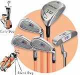 US Kids Golf Girls 51-35 Tangerine Junior Stand Bag 5 Club Set (Heights 48'' - 54'')