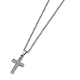 Mens Titanium Diamond Cross Pendant