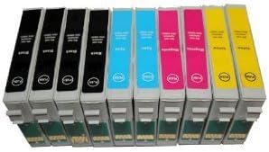 10 inks FOR EPSON PHOTO STYLUS D68, D68PE, D88, D88+, D88PE, DX3800, DX3850, DX4200, DX4250, DX4800, DX4850, D 68, 68PE, 88, 88+, 88PE, DX 3800, 3850, 4200, 4250, 4800, 4850