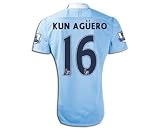 Manchester City Jersey 2011/12 Kun Aguero #16 Blue Home Soccer Jersey (L)