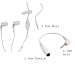 2 in 1: (Universal White Stereo Headset Hands-free with 3.5mm Plug + 3.5mm to 2.5mm Audio Adapter) for LG AX585(Rhythm), VX8560(Chocolate 3), VX9700(Dare), CT810(incite), VX11000(ENV Touch), AX840(Tritan), VX8575(Chocolate Touch) + Free Stars stripes Silicone WristBand