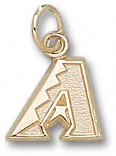 Arizona Diamondbacks 10K Gold ''A'' 3/8'' Pendant