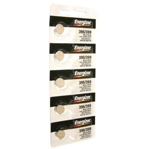 Energizer 399or 395 Button Cell Silver Oxide SR927W Watch Battery Pack of 5 Batteries