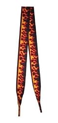 Foot Galaxy 54" Black with Fire Printed Shoe Laces