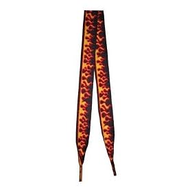 Foot Galaxy 45 Black with Fire Printed Shoe Laces
