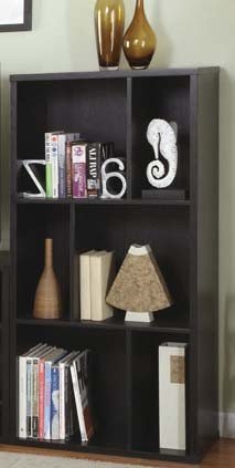 Functional Bookshelf Contemporary Style in Black Finish Functional Bookshelf Contemporary Style in Black Finish