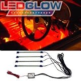 4pc. Red LED Interior Underdash Lighting Kit by LEDGLOW