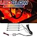 4pc. Red LED Interior Underdash Lighting Kit