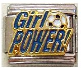 Clearly Charming Girl Power with Soccer Ball Italian Charm Bracelet Link