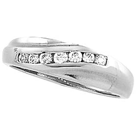 PRE-HOLIDAY SALE!!! 10% OFF Platinum Diamond Wedding Band Duo - Lady's Ring - 0.17 Ct.