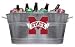 Use this multifunctional galvanized tub with sturdy handles for chilling beverages (18-24 cans or bottles), as a flower planter and much more. Display your favorite team with pride. Dim: 19-5/8?L x 12-1/2?W at top 16-1/8?L x 8-5/8?W at bottom x 8-5/8? T.