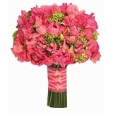 Pink Floral Bouquet Flower Die-Cut Photographic Magnet