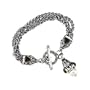 08.00 Mm,06.00X06.00X06.00 Mm Sterling Silver & 14K Yellow Gold Genuine Mozambique Garnet And Freshwater Cultured Pearl Bracelet