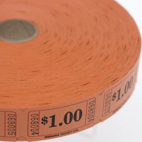 Orange $1.00 Ticket Roll