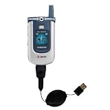 Retractable USB Cable for the Samsung SPH-A700 with Power Hot Sync and Charge capabilities - Gomadic Brand w/ TipExchange Technology