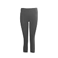 Dark Gray Seamless Capri Leggings Three Quarter Length