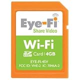 Eye-Fi 4GB Share Video SDHC Wireless Flash Memory Card EYE-FI-4SV