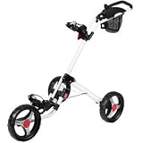 CaddyLite 13.5 Golf Push Cart WHITE with FREE Umbrella Holder $20 VALUE.