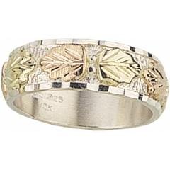 Sterling-silver Rose-gold Black Hills Gold Women' & Men's Wedding-bands
