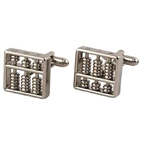 Abacus Cuff Links With Moving Parts - Counting Beads Really Move! by Kikkerland
