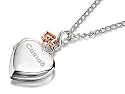 Clogau Silver And 9ct Rose Gold Cariad Heart Locket And Chain