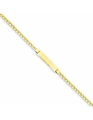 Genuine 14K Yellow Gold Id Bracelet 7 Inches 100% Satisfaction Guaranteed.