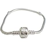 Believe Beads 20CM Silver Plated Charm Bracelet, for slide on slide off charms