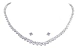 Accessories By Park Lane S877 Diamante Necklace And Earring Set With Crystal Stones